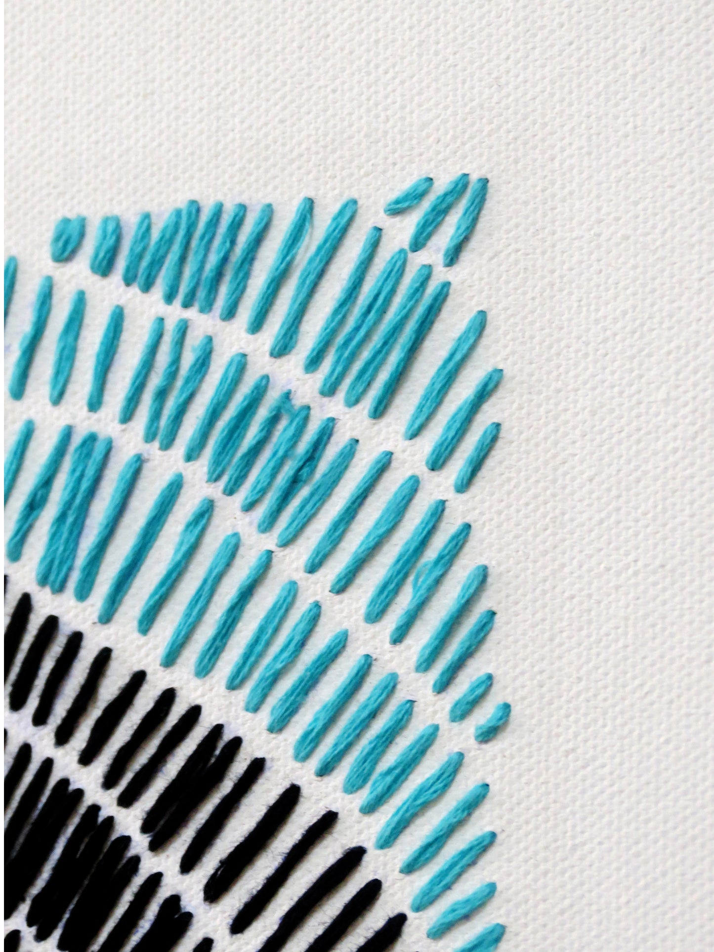 Modern Artistry: Hand Embroidered and Hand Painted Shiva Trident Wall Art