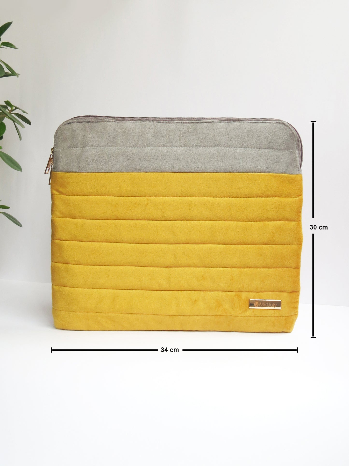 Velvet Laptop Sleeve – Yellow