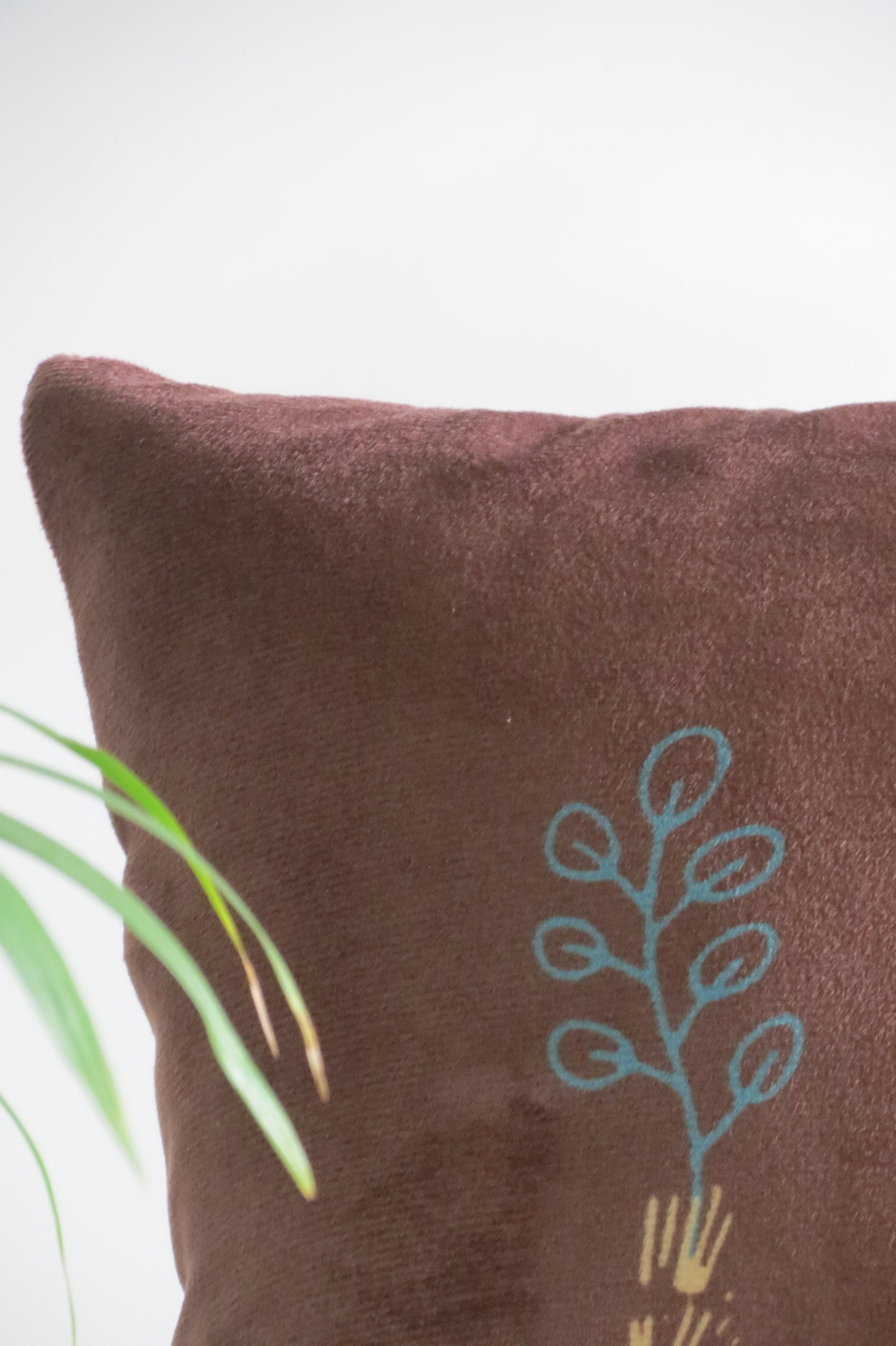 Abstract nature-inspired cushion cover