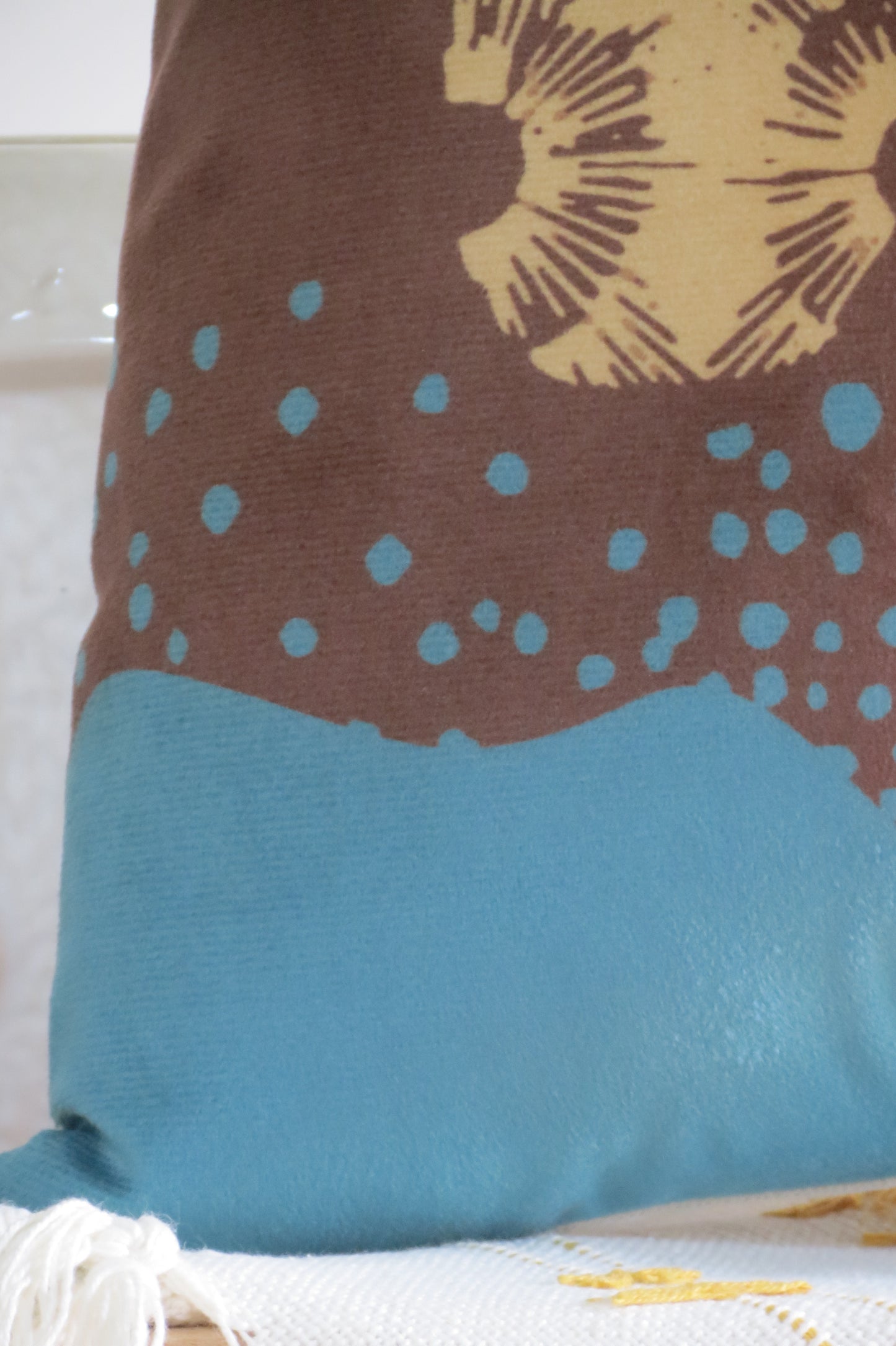 Abstract nature-inspired cushion cover