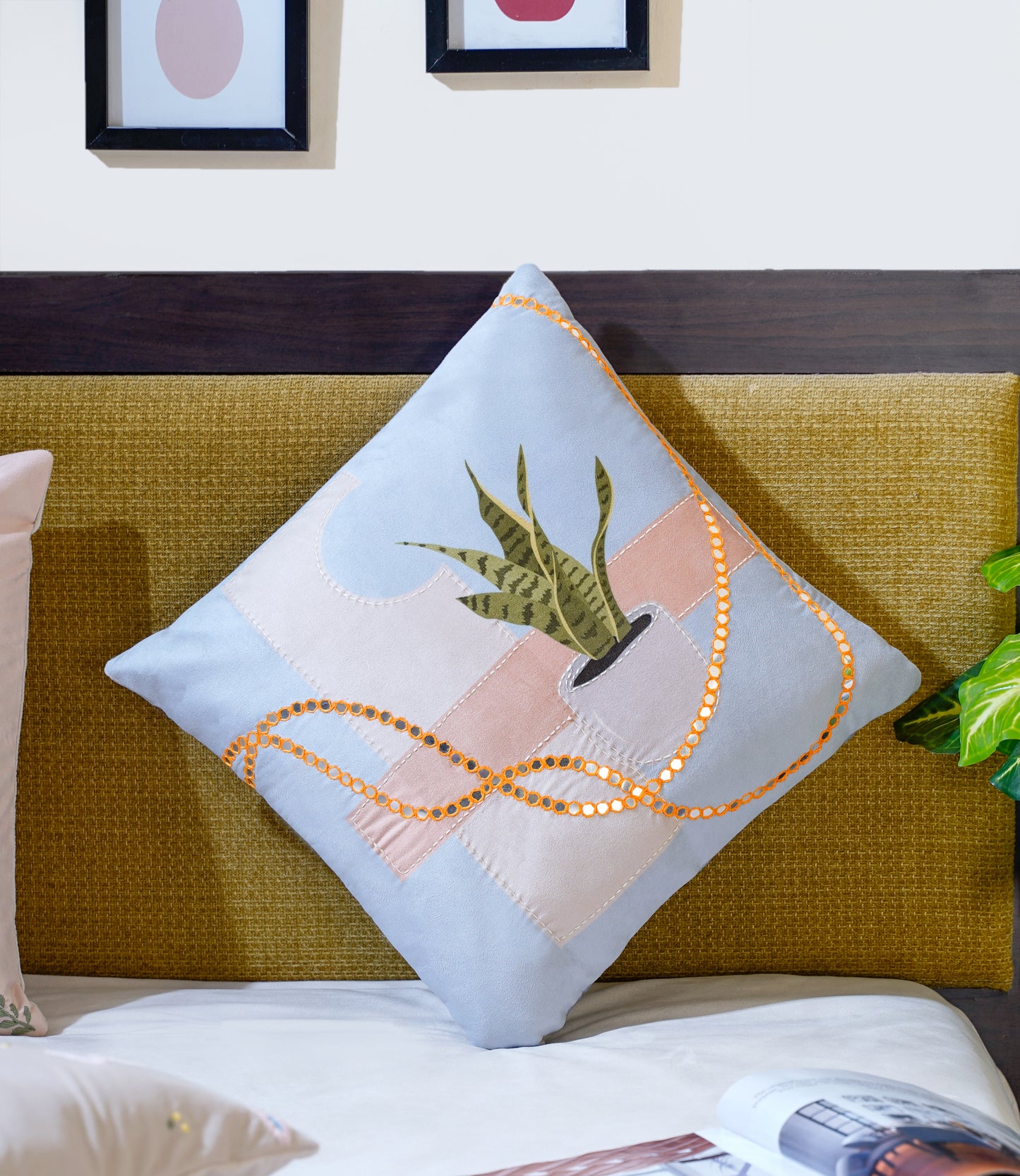 Harmony of Elements velvet Cushion Cover 16 inch