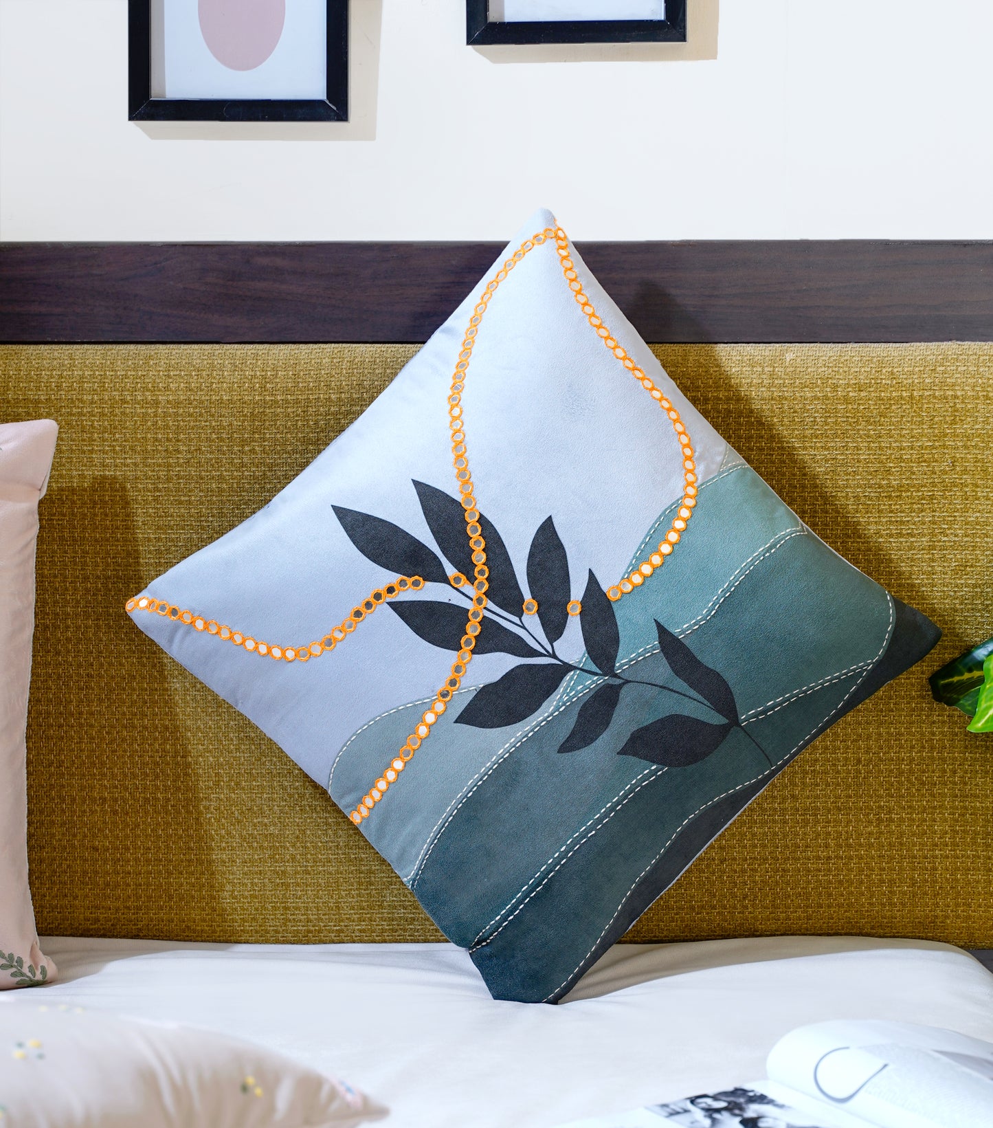 Harmony of Elements velvet Cushion Cover 16 inch