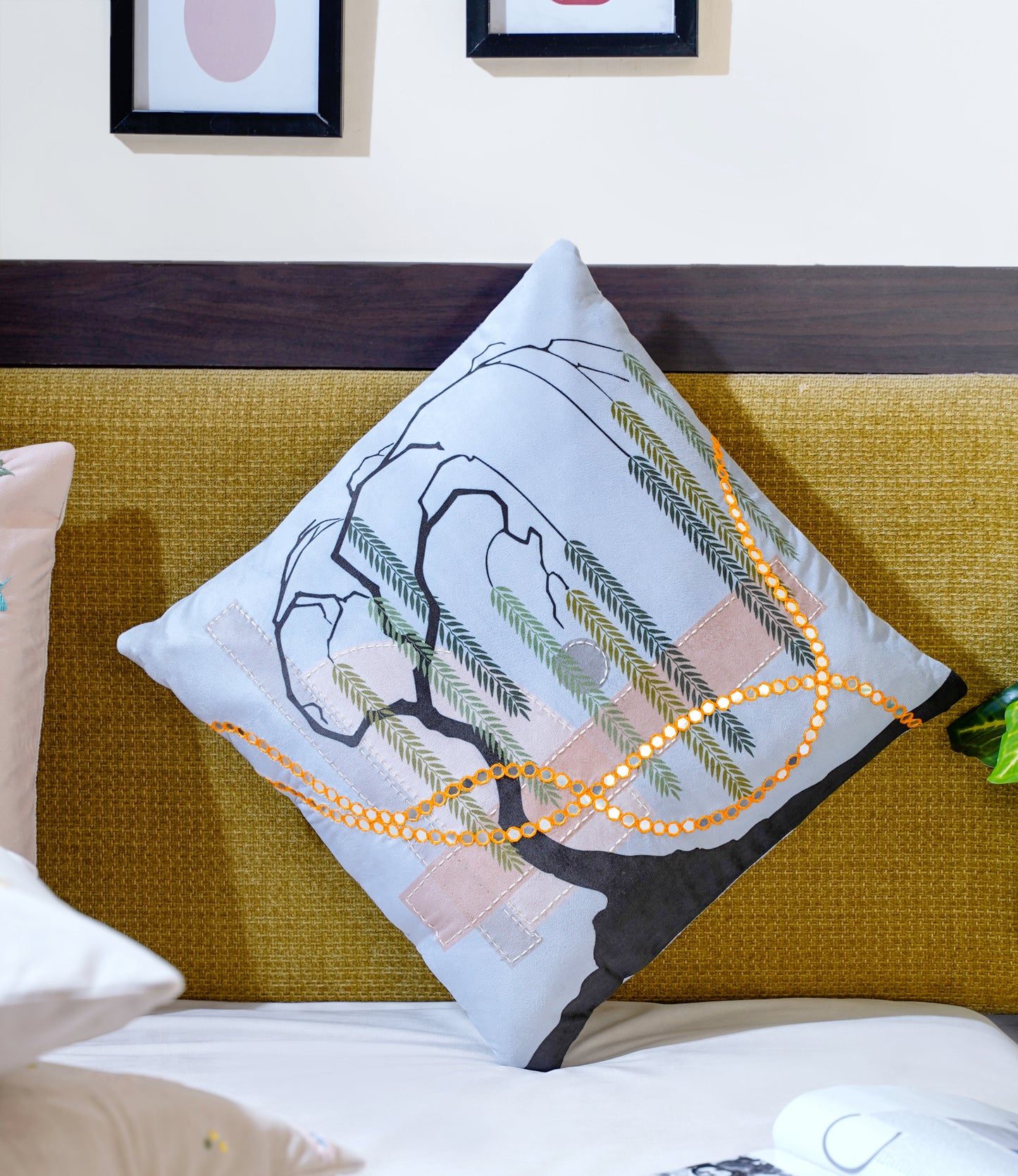 Harmony of Elements velvet Cushion Cover 16 inch