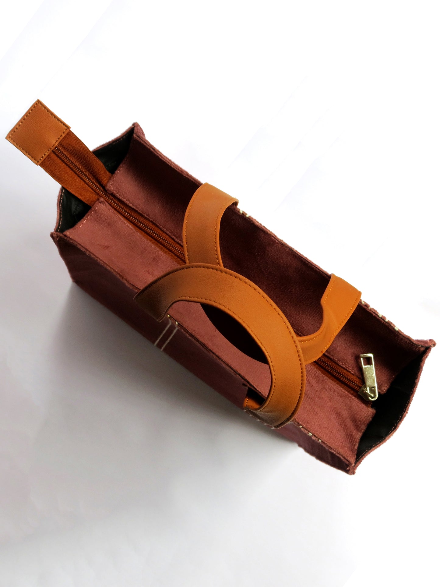 Velvet Tiffin Companion – Maroon Lunch Bag with Bottle Space
