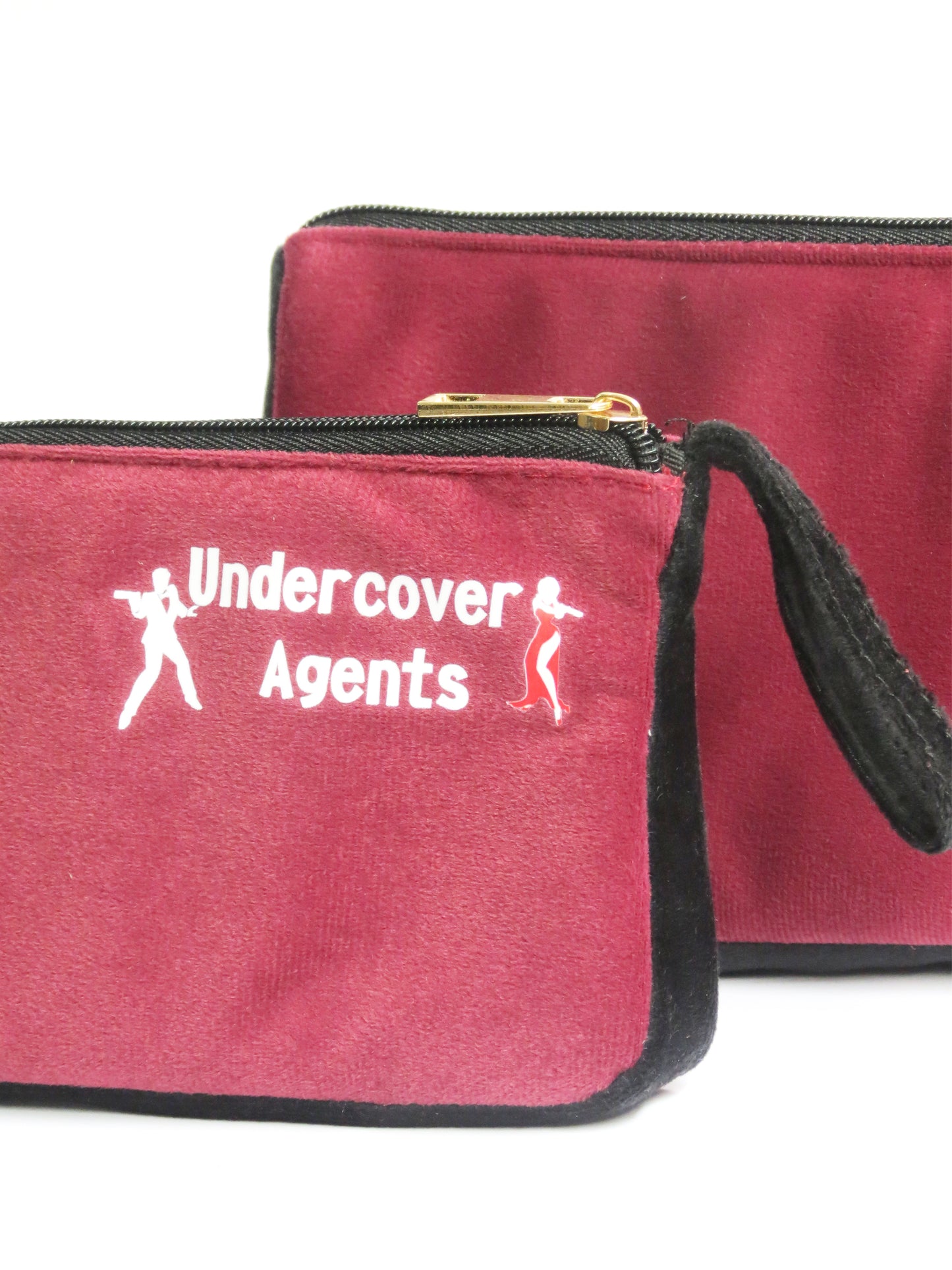 Undercover Agents Velvet Pouch Set of 2 – Maroon