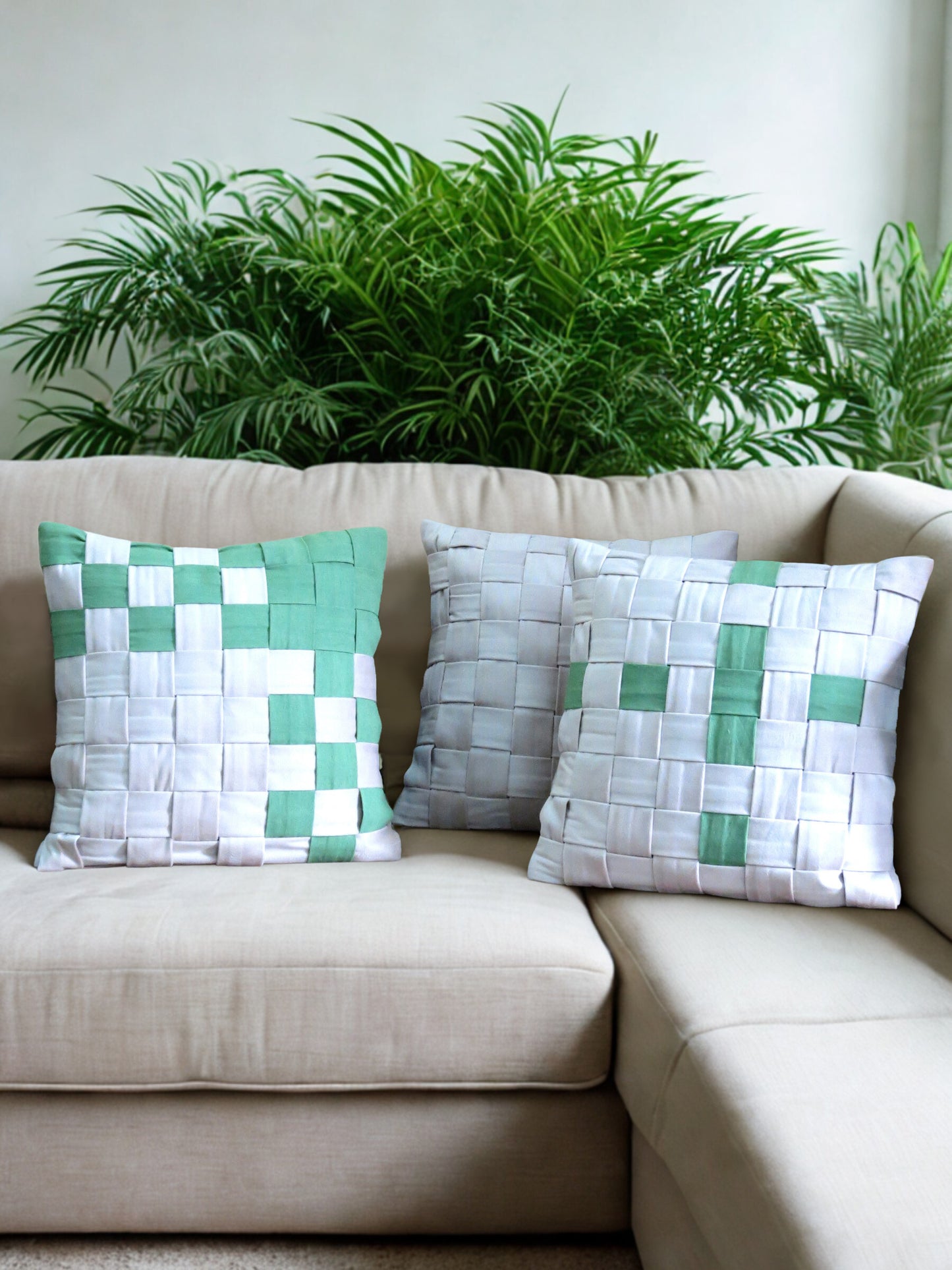 Contemporary Elegance Velvet Cushion Cover Set Of 3