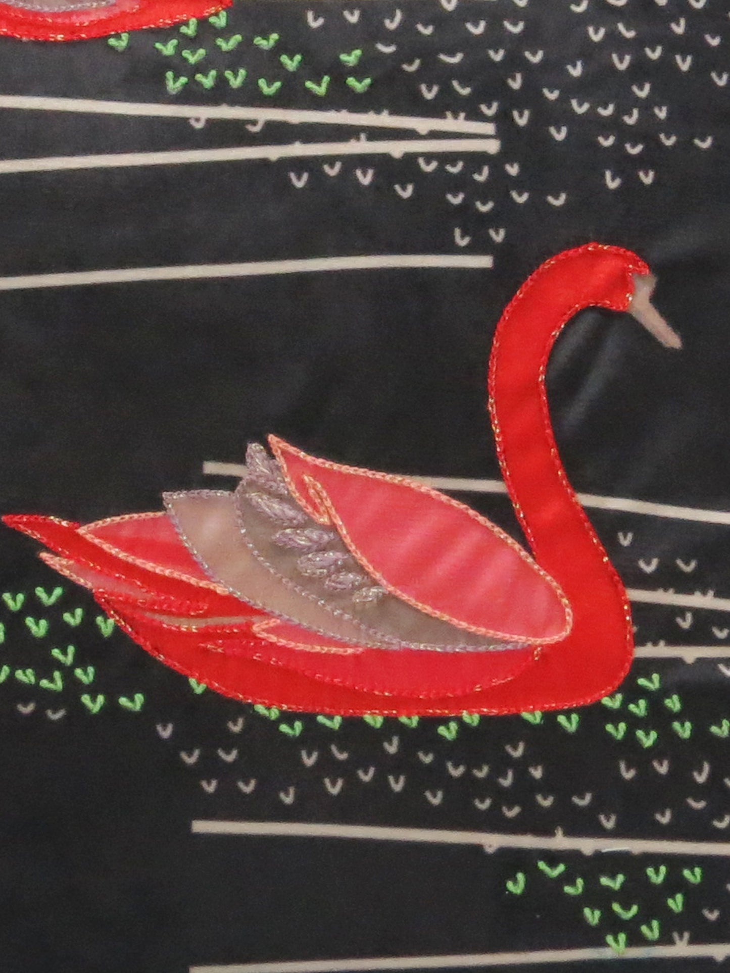 Swan Serenade Black Velvet Cushion Cover 16x16 Inch Set of 2