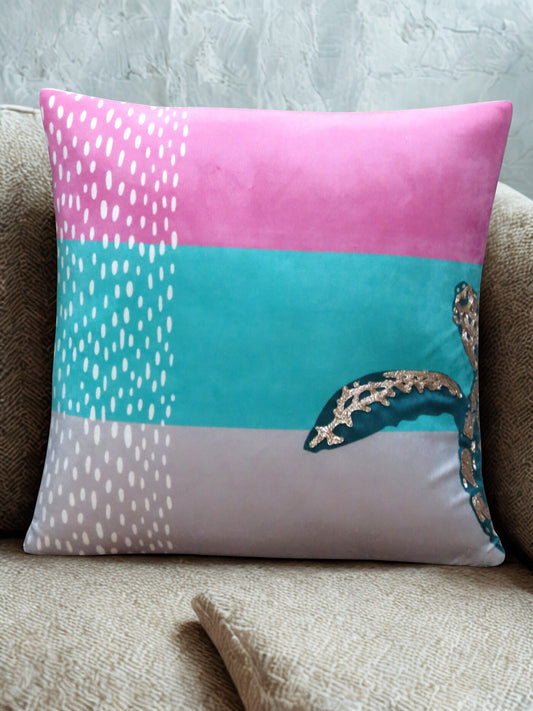 Sea Turtle Velvet Cushion Cover 16 Inch