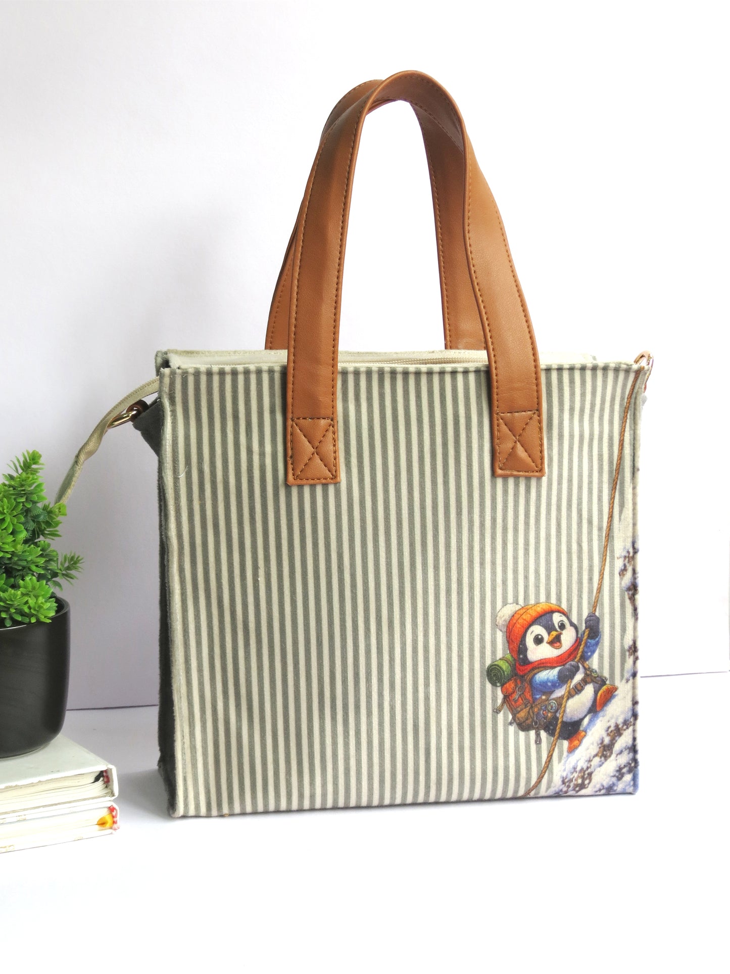 Printed Velvet Lunch Bag for Office Women & Men