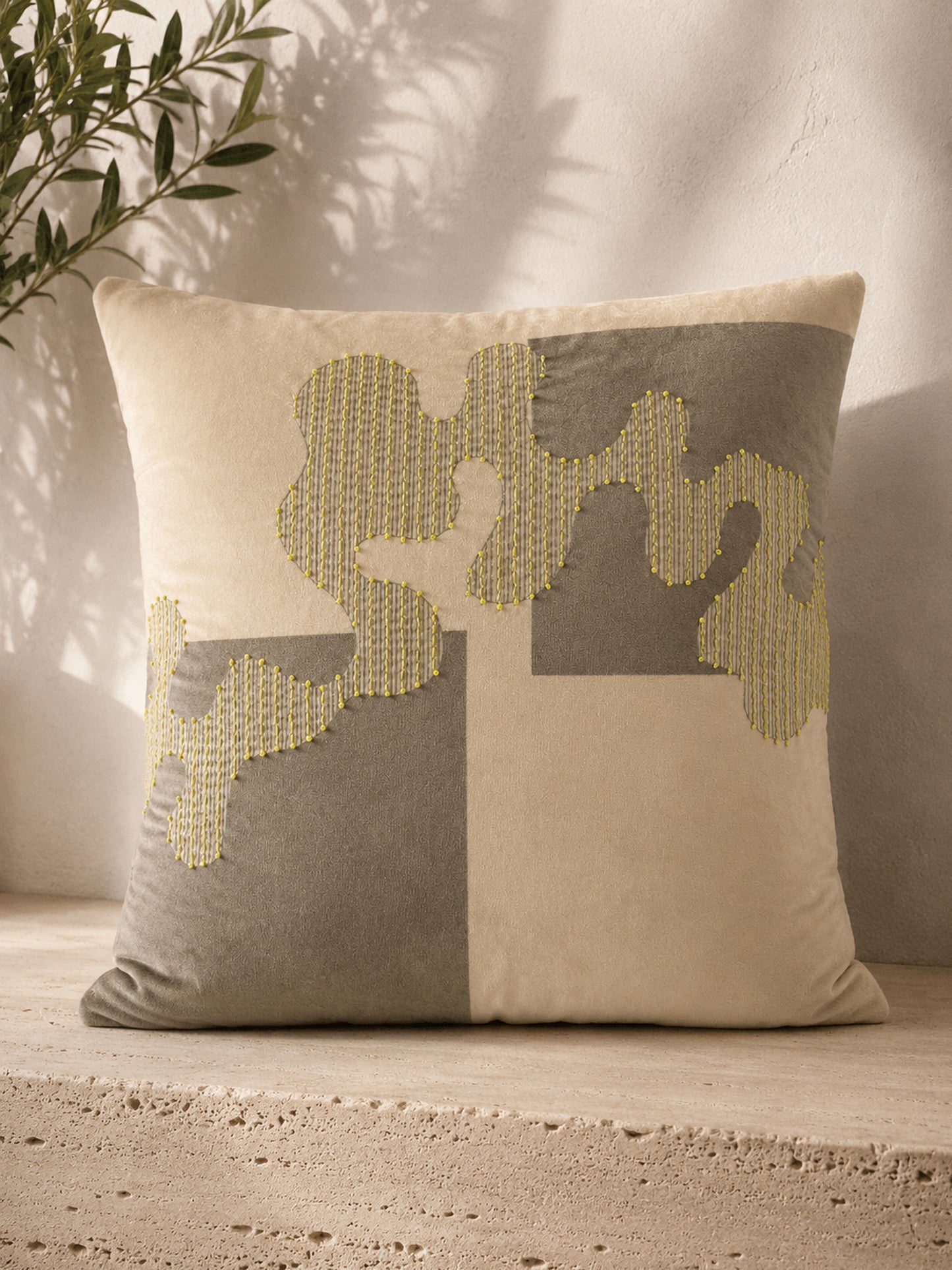 Echoes in Motion Abstract Cushion Covers Set of 3