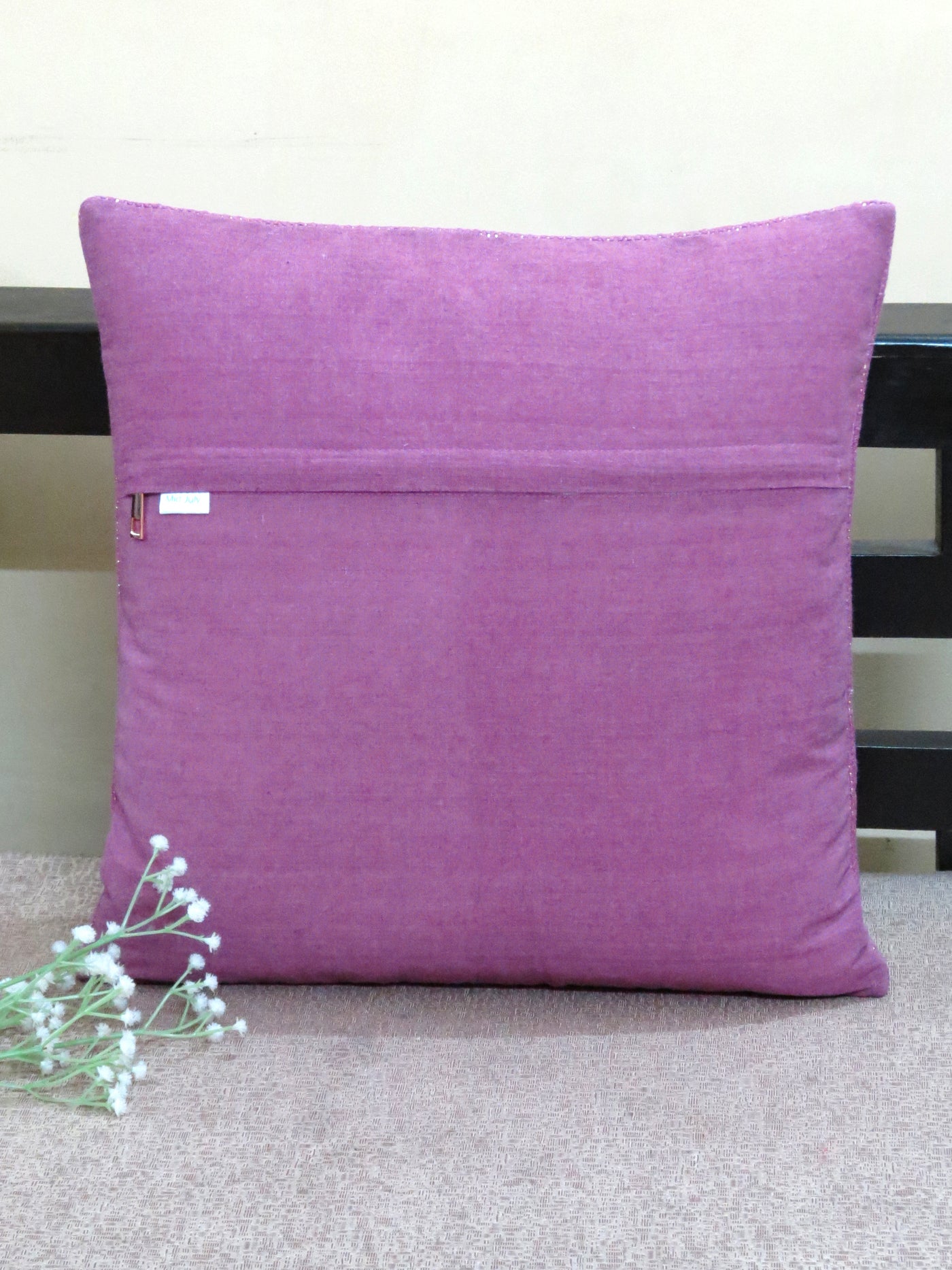 Regal Weave Mauve Texture Cotton Cushion Cover 16 Inch
