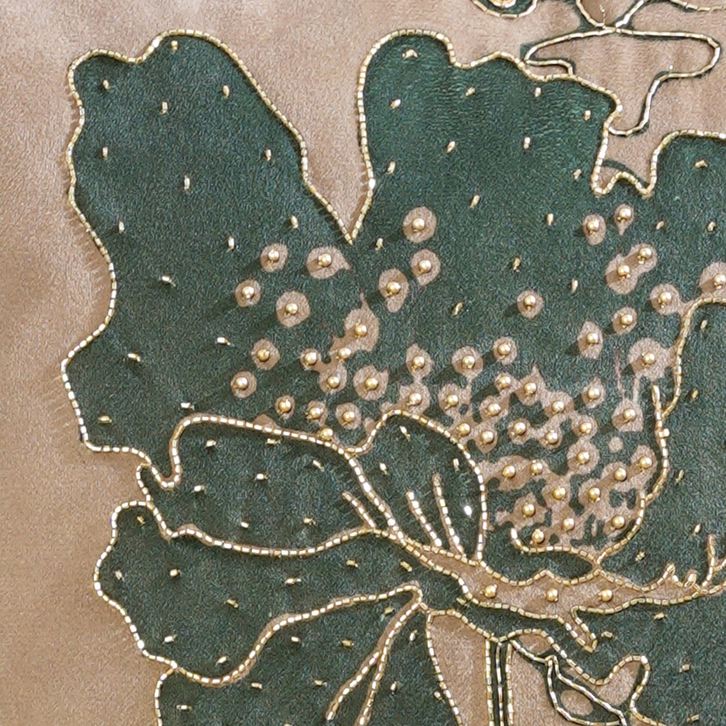 Gilded Garden Velvet Cushion Cover 16x16 inch