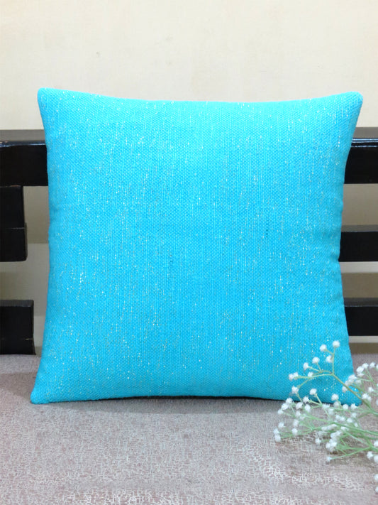 Regal Weave Blue Texture Cotton Cushion Cover 16 Inch