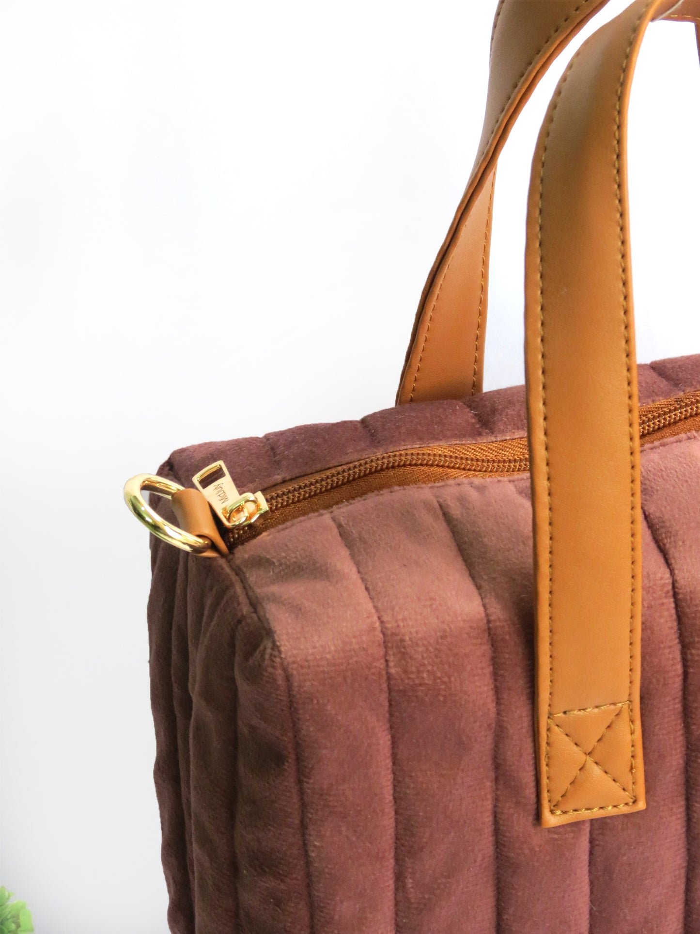 Quilted Velvet Lunch Bag for Office