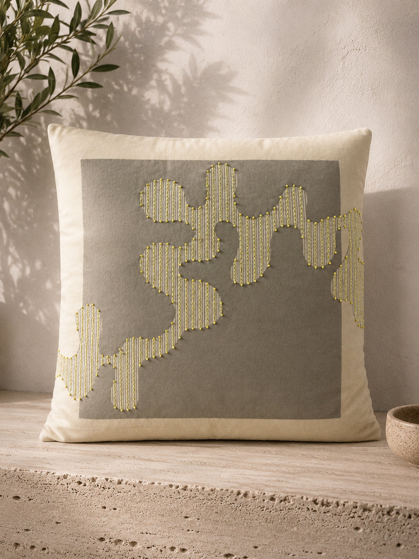 Echoes in Motion Abstract Cushion Covers Set of 3