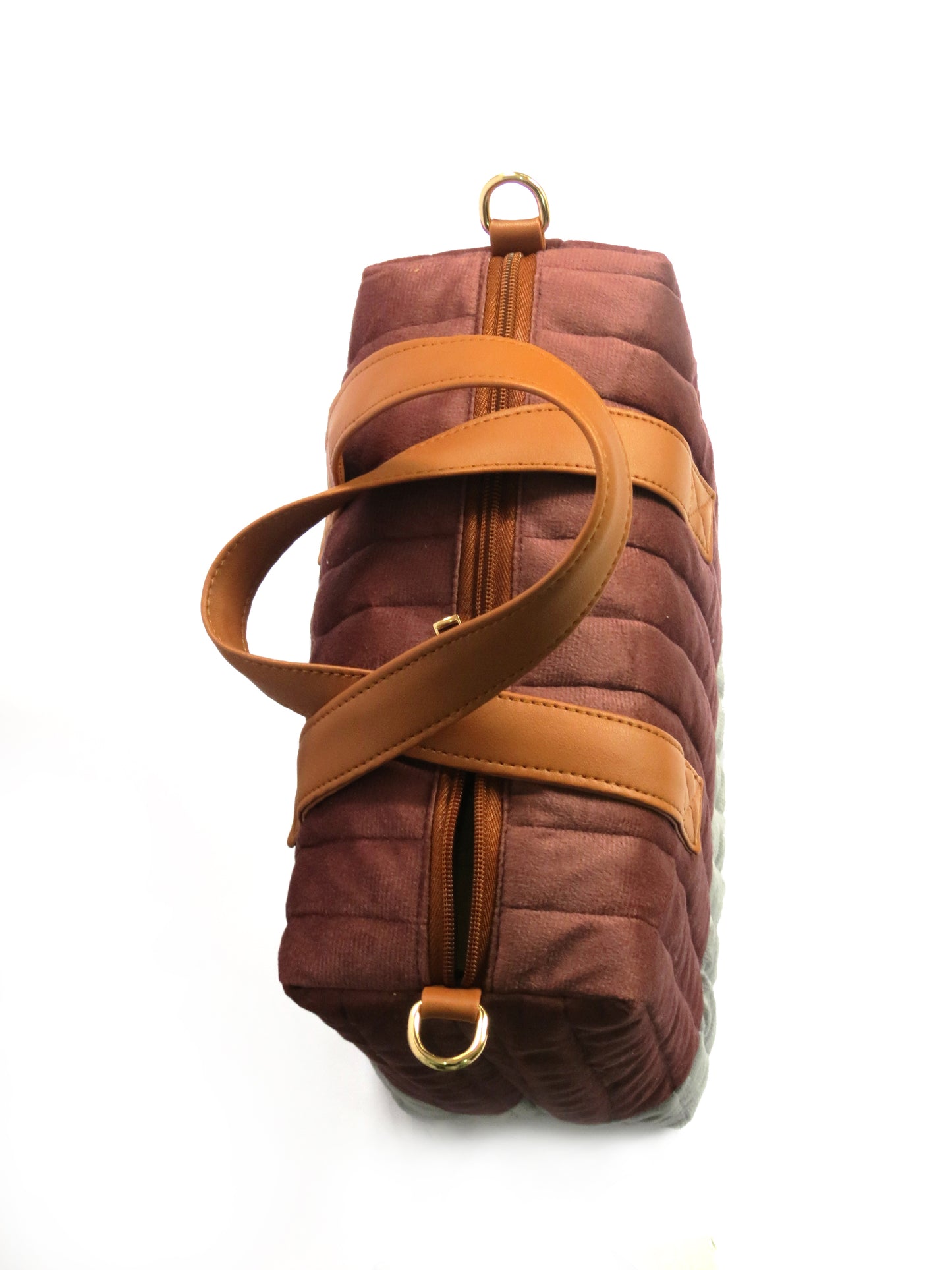 Quilted Velvet Lunch Bag for Office