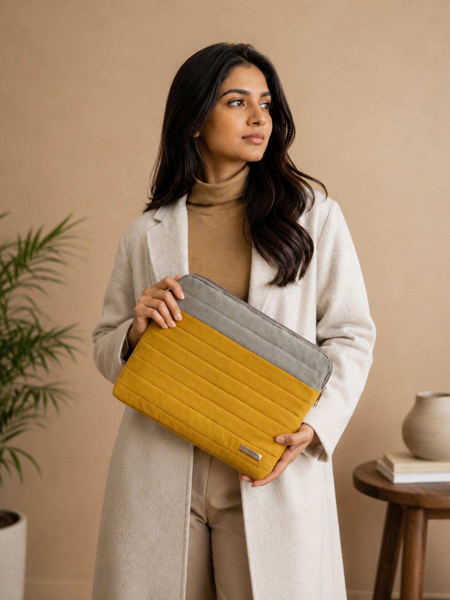 Velvet Laptop Sleeve – Yellow