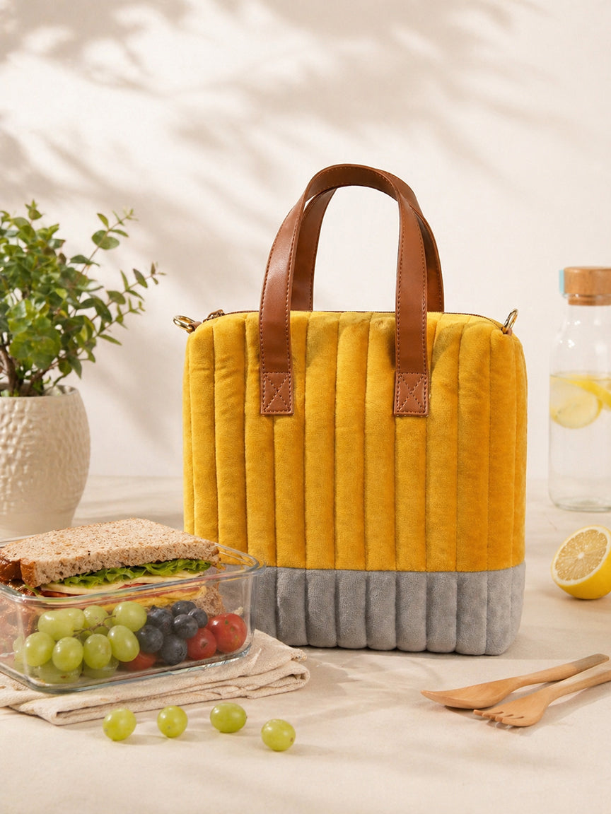 Quilted Lunch Bag for Office Women & Men