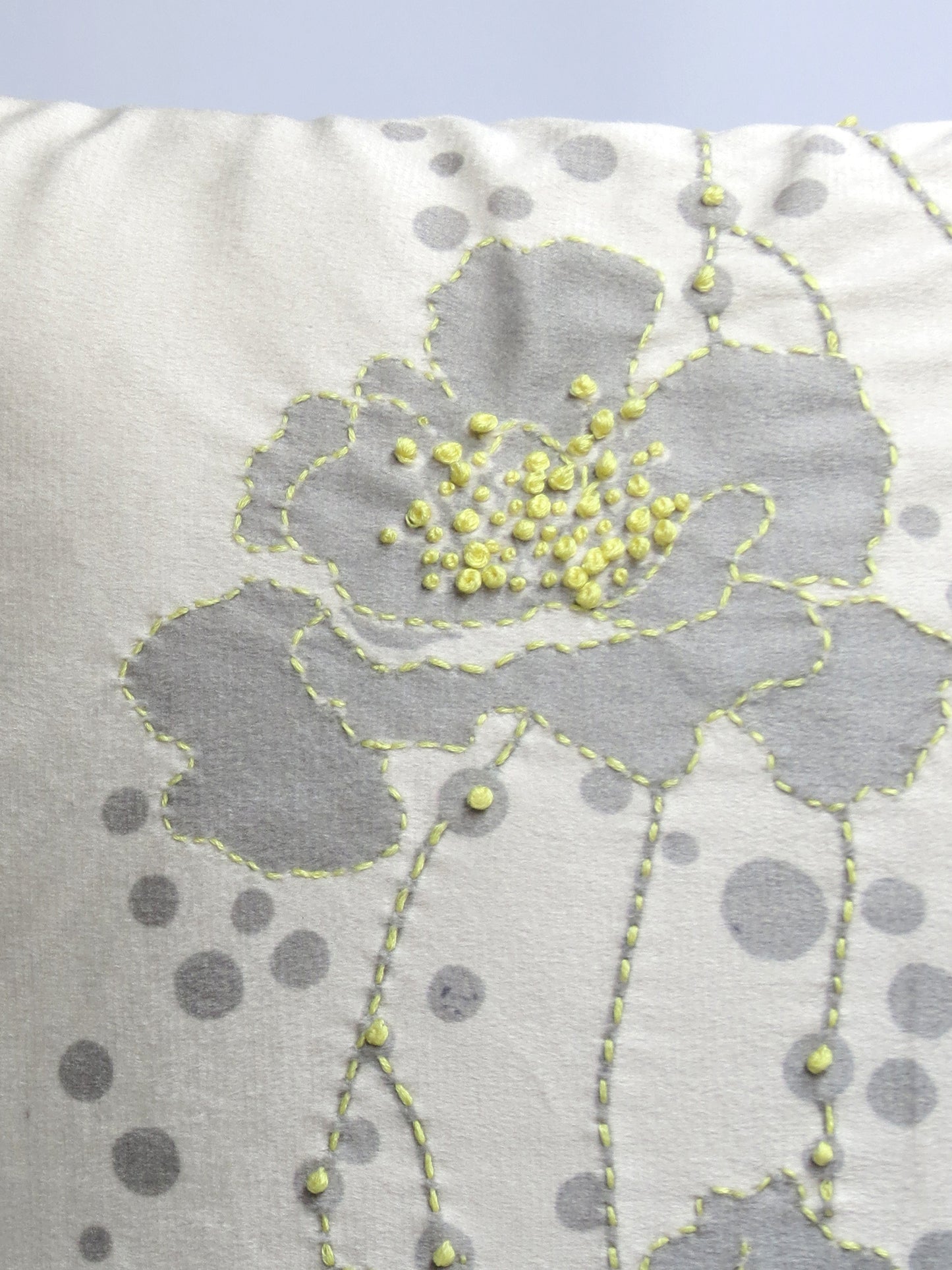 Wildflower Reverie White Velvet Floral Cushion Cover 16 Inches