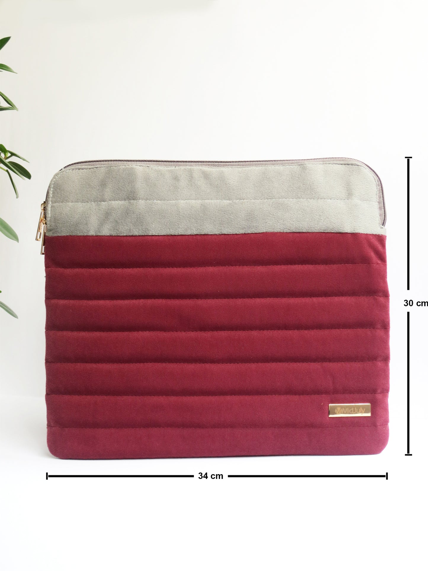 Velvet Laptop Sleeve – Maroon