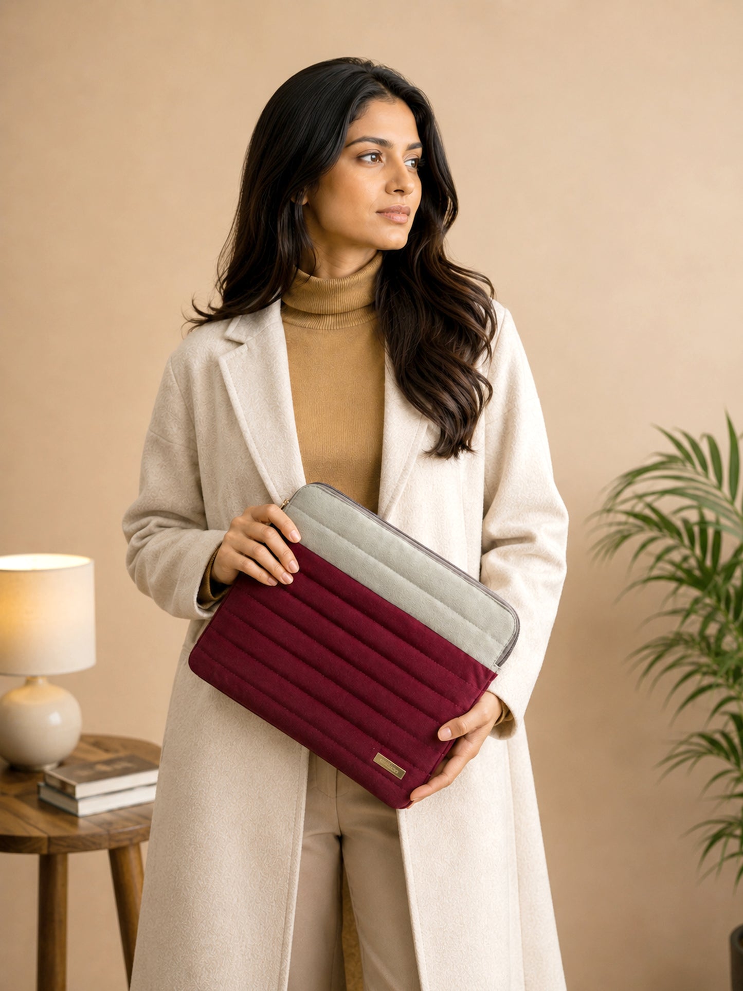 Velvet Laptop Sleeve – Maroon