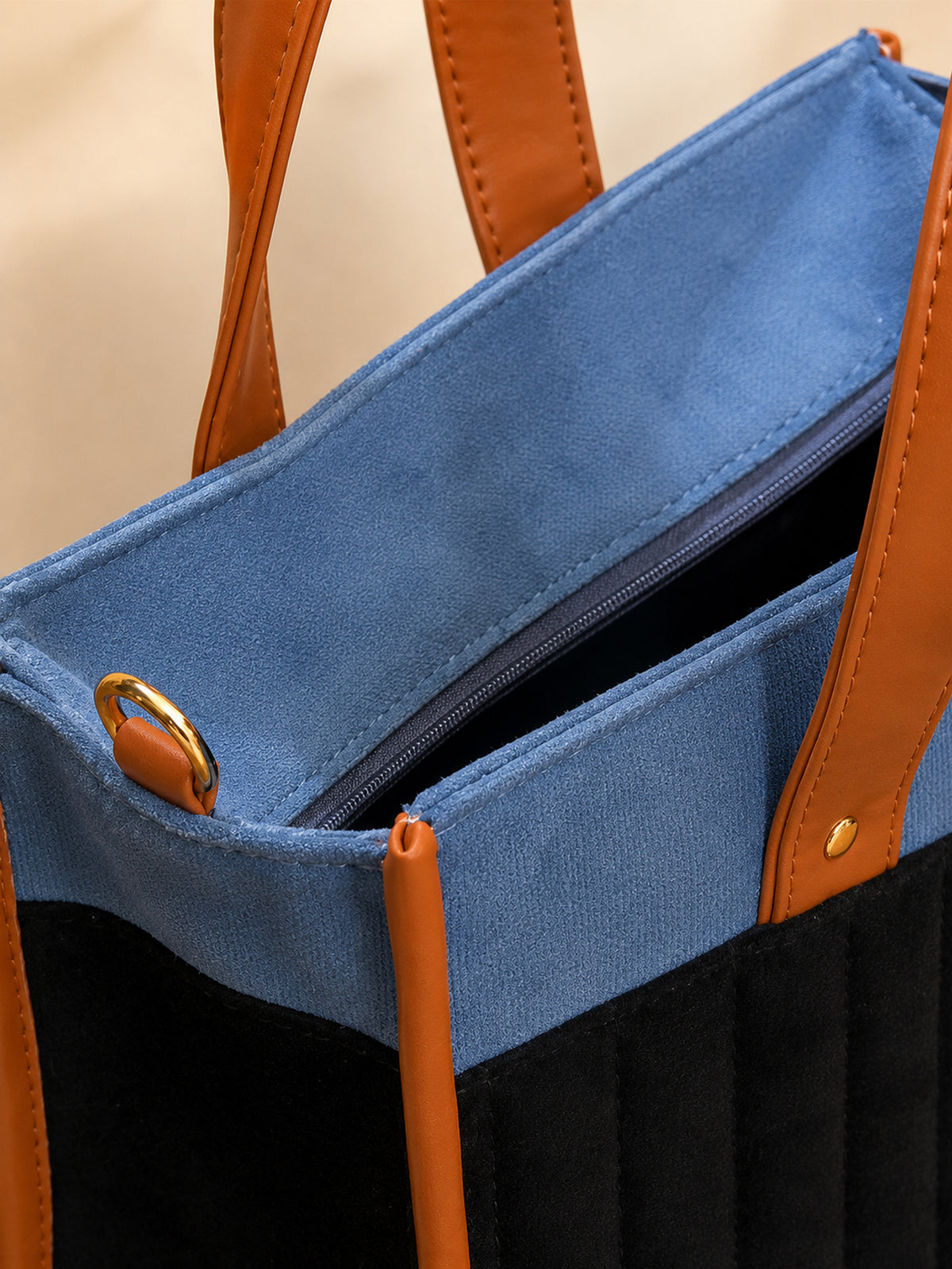 Black Velvet Quilted Lunch Bag