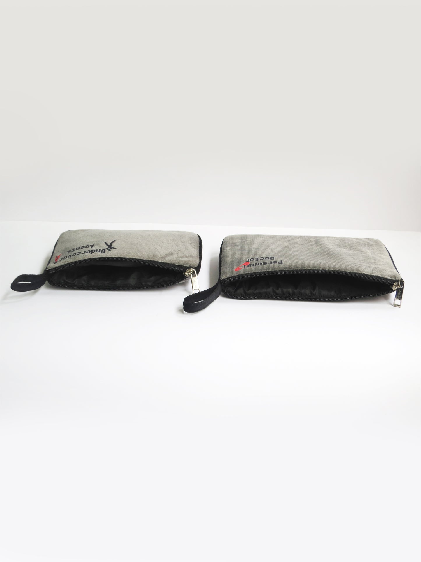 Undercover Agents Velvet Pouch Set of 2 – Grey