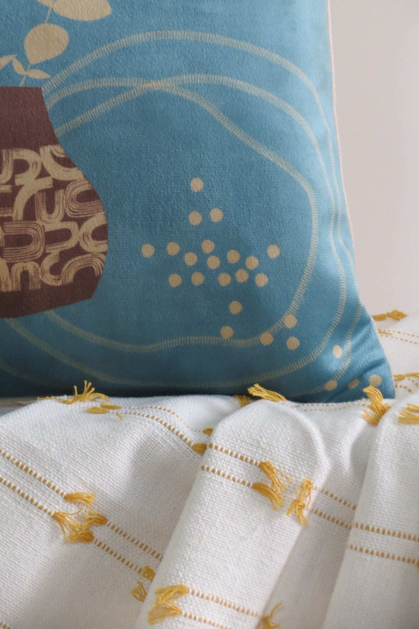 Abstract nature-inspired cushion cover