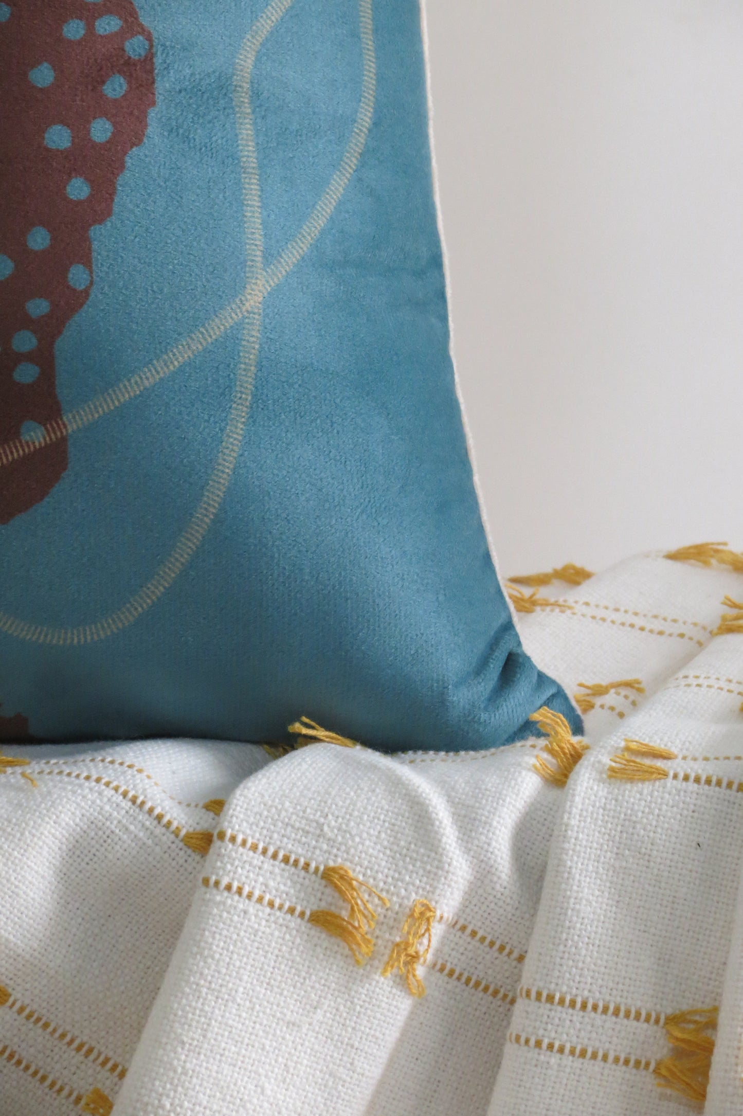 Abstract nature-inspired cushion cover