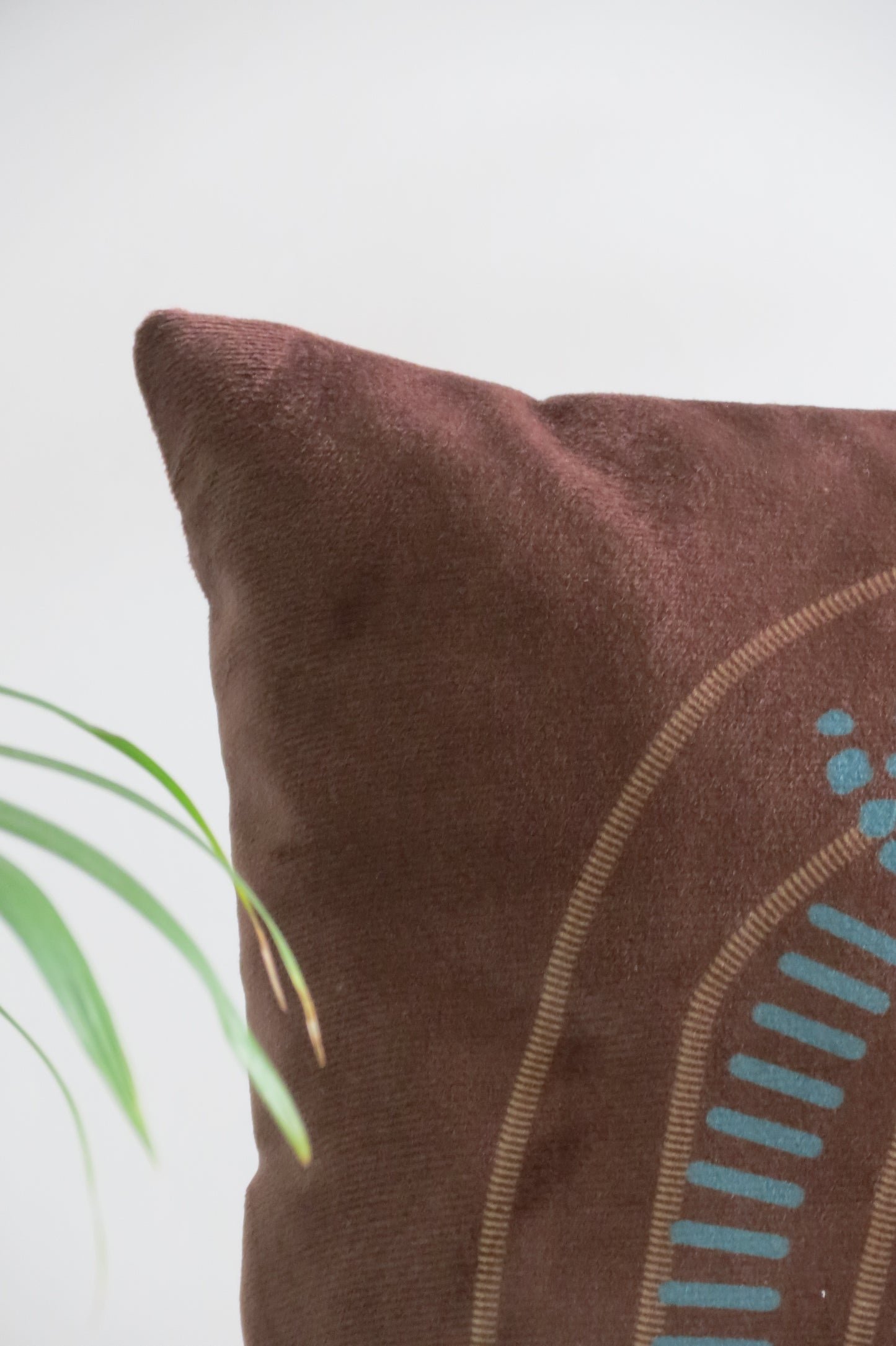 Abstract nature-inspired cushion cover