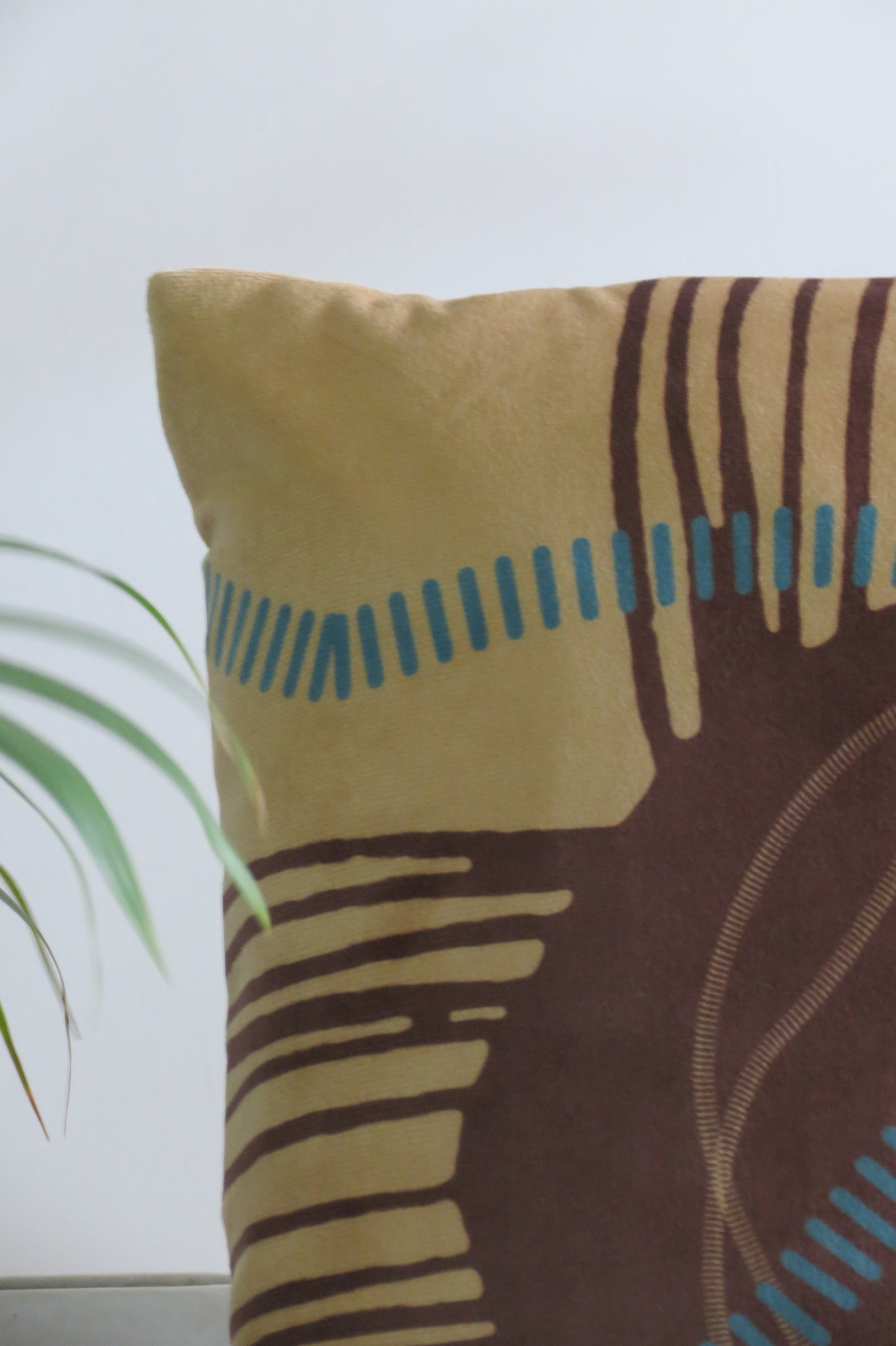 Abstract nature-inspired cushion cover