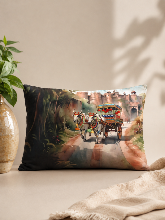 Pola Utsav Embroidered Rectenguar cushion