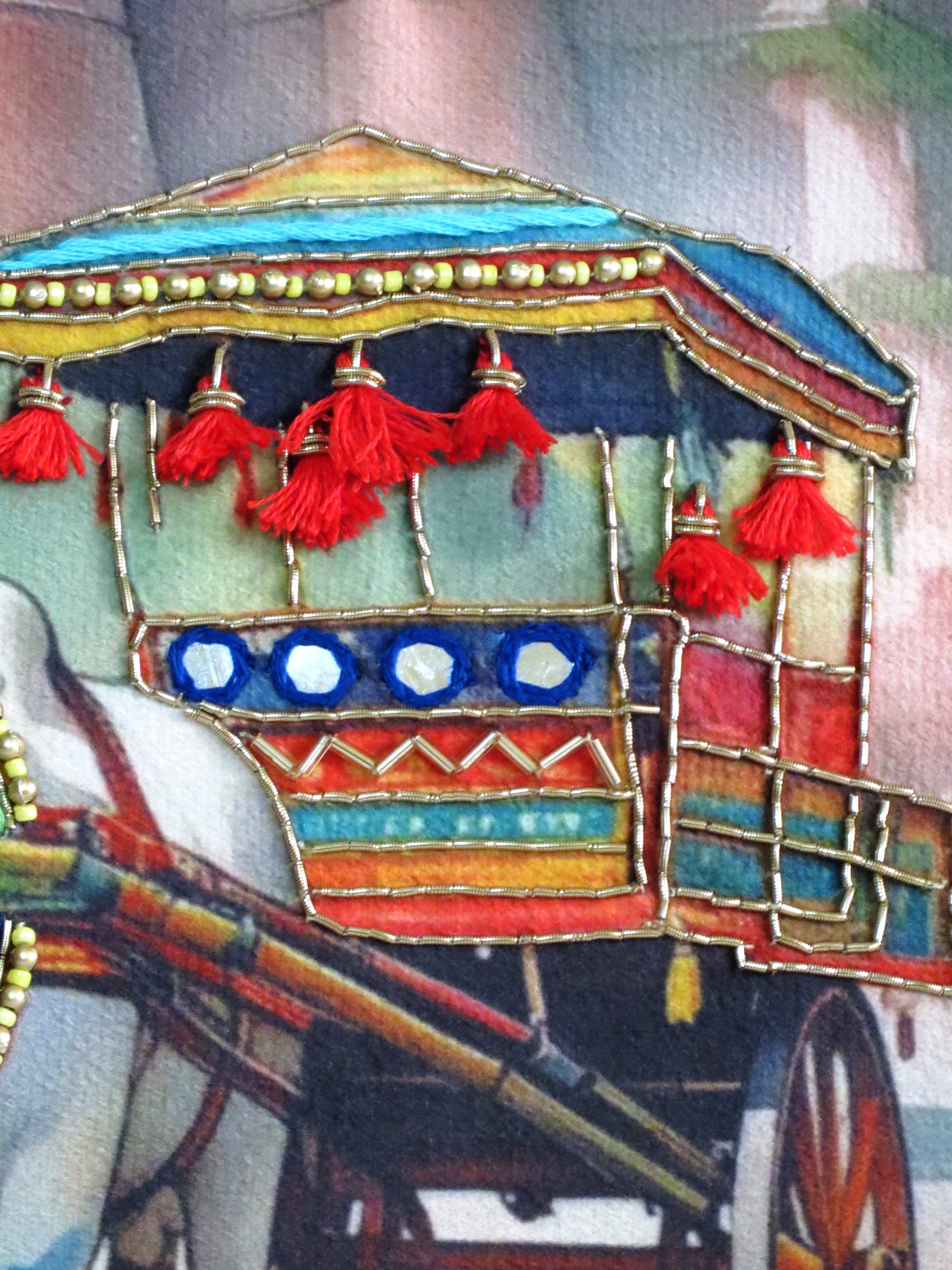 Pola Utsav Embroidered Rectenguar cushion
