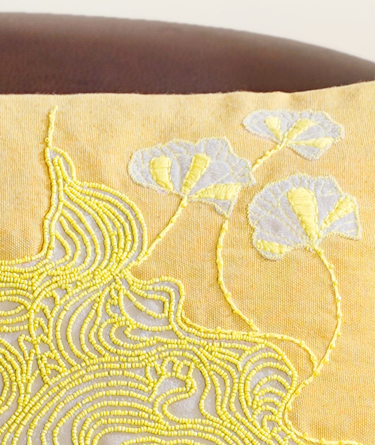 Yellow Premium Cotton Morning Floral Cushion Cover 3 pcs set