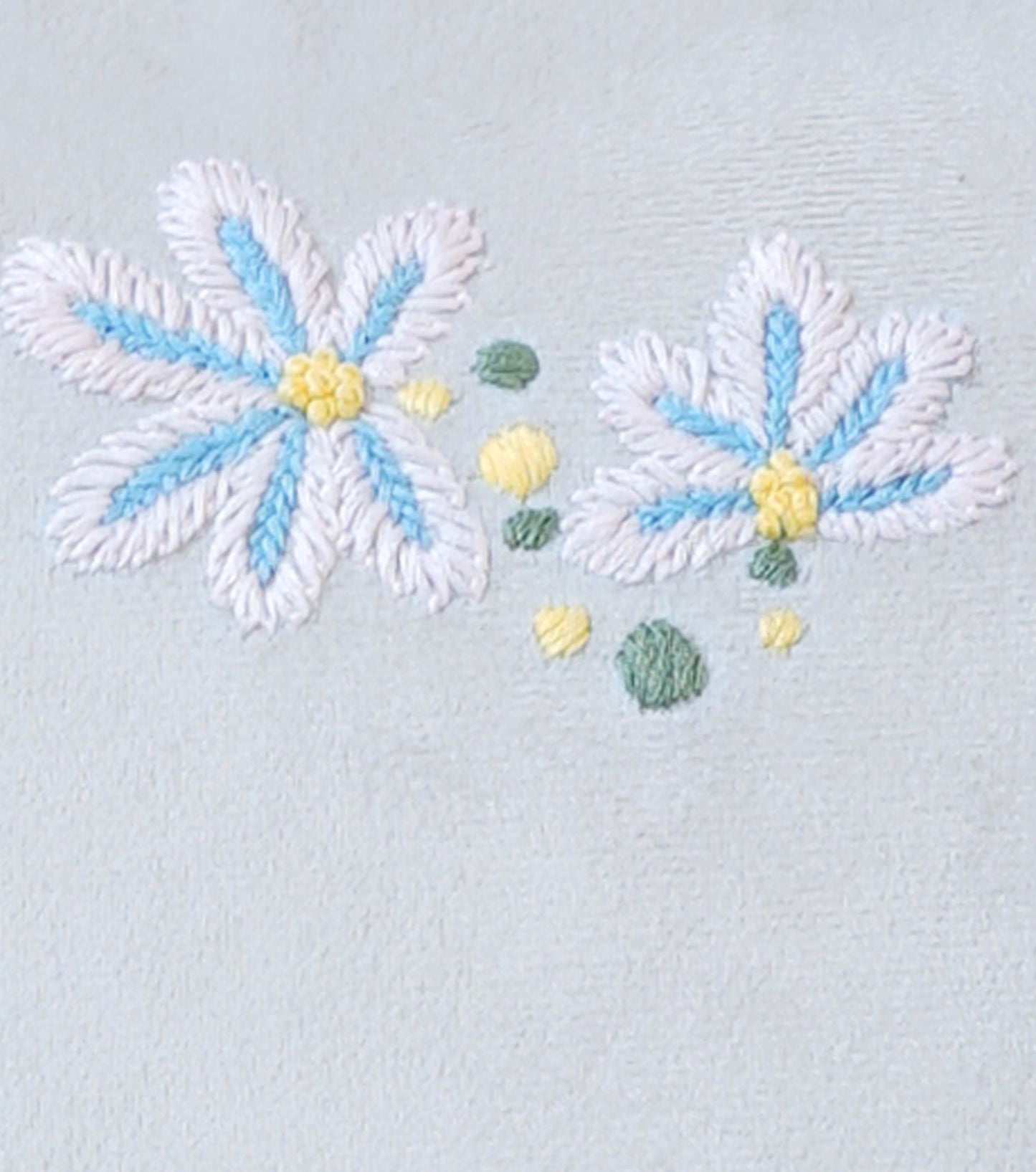 Off White Premium Velvet Embroidery Whispers Spring Cushion Cover 3 Pcs Set