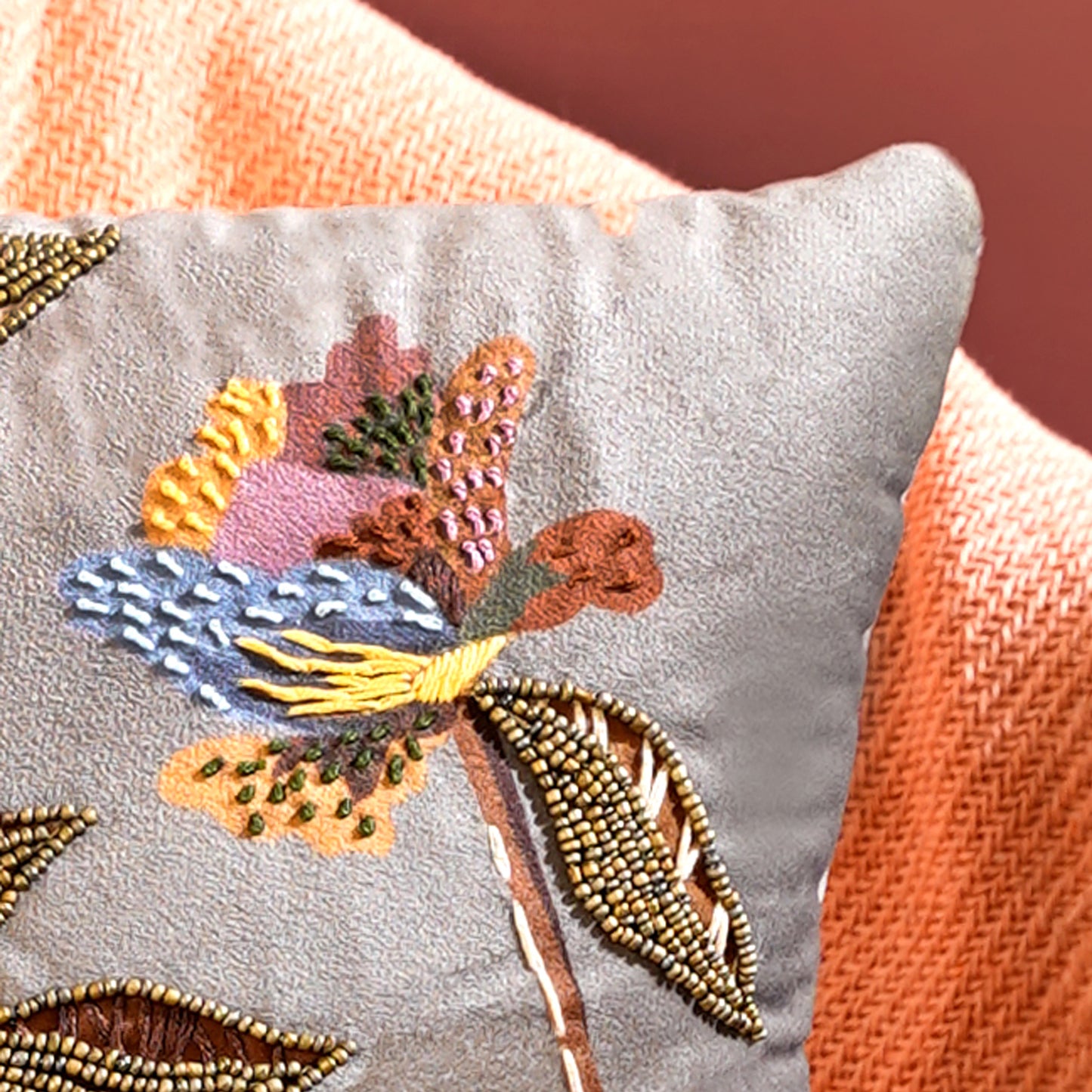 Infinite Petals velvet Cushion Cover 16x16 Inch