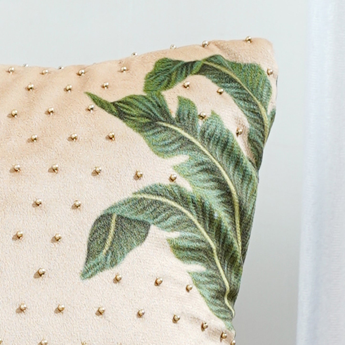 "Royal Opulence" Teal velvet Cushion Cover 16x16 Inch