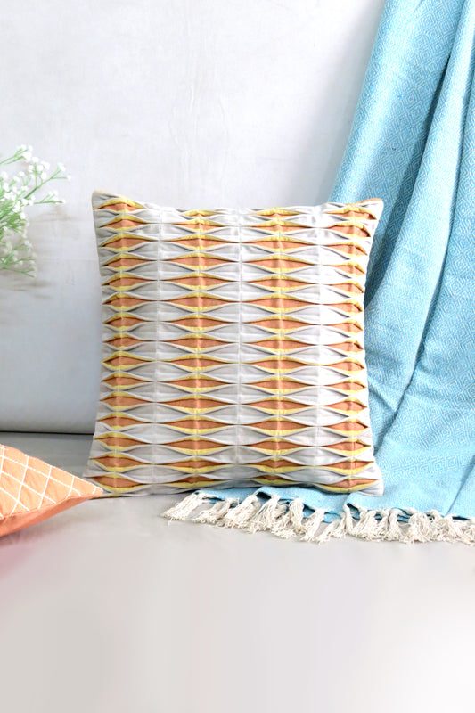 Folded Fabric Velvet With Cotton Cushion Covers 16x16 Inch