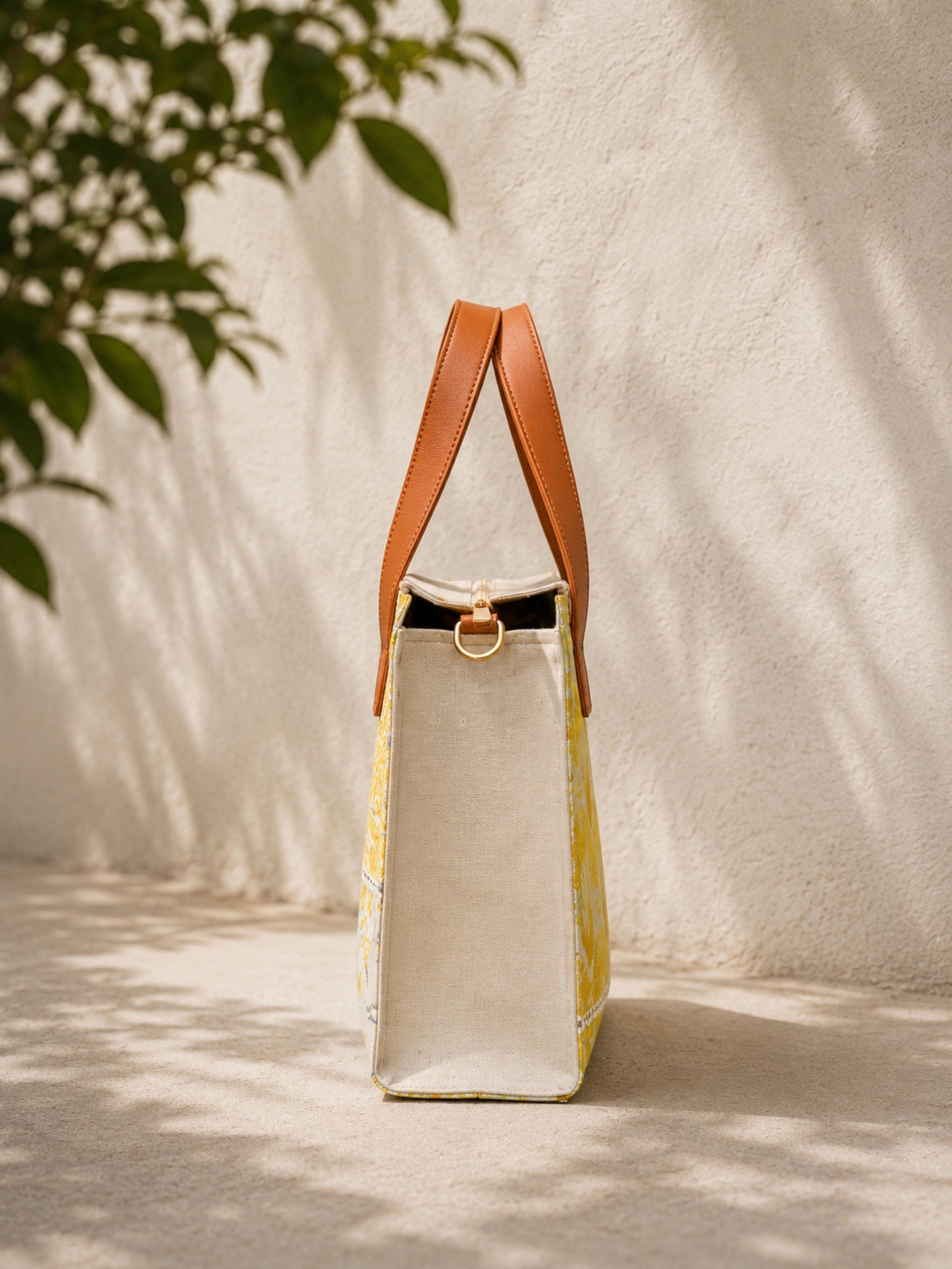 Yellow Printed Lunch Bag